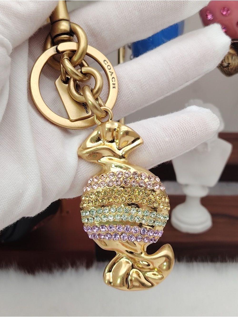 Coach Candy Bag Charm Keychain - Picture 2 of 8